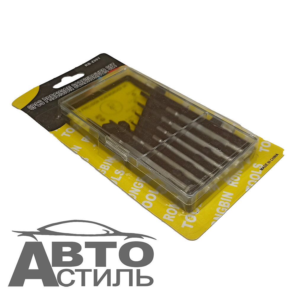 Набор отверток   6пр тонкие (3крест+3плоские) в упаковке RB-Z001
