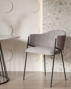 Стул Brace букле серый