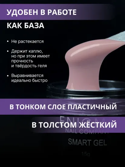 Жидкий бескислотный гель Enigmanic SMART gel 10 15 мл.