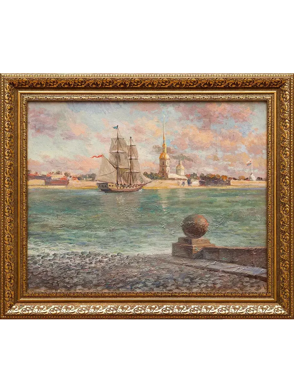 Картина маслом "Нева. Петропавловская крепость" Галатов