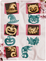 Комбо деревянные штампы 086, 087, 088, 089, 090 + персидский купол по ткани 20 мл