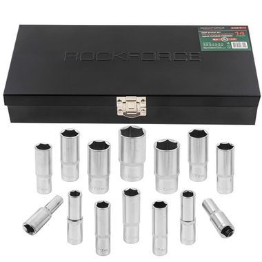Набор головок глубоких 14пр. 1/2''в мет.кейсе RockForce RF-4143-5