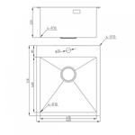 Мойка для кухни MILACIO Denia  46 Steel MC.77470 сталь нержавеющая