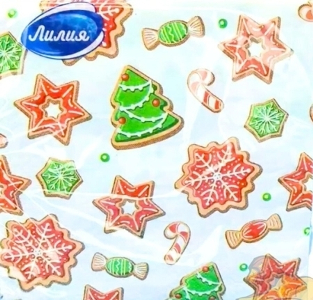 Лилия Салфетки 33*33см 2-сл.Сладости 1/20шт