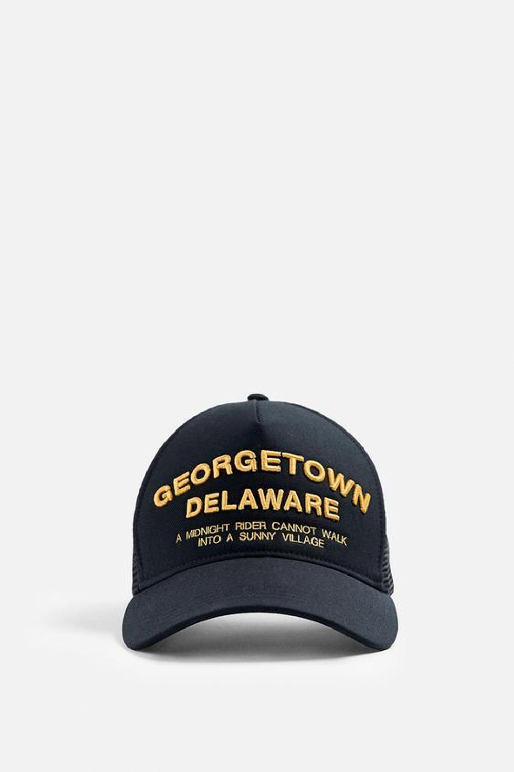 ZARA КЕПКА С КОНТРАСТНОЙ ВЫШИВКОЙ, МОРСКОЙ СИНИЙ