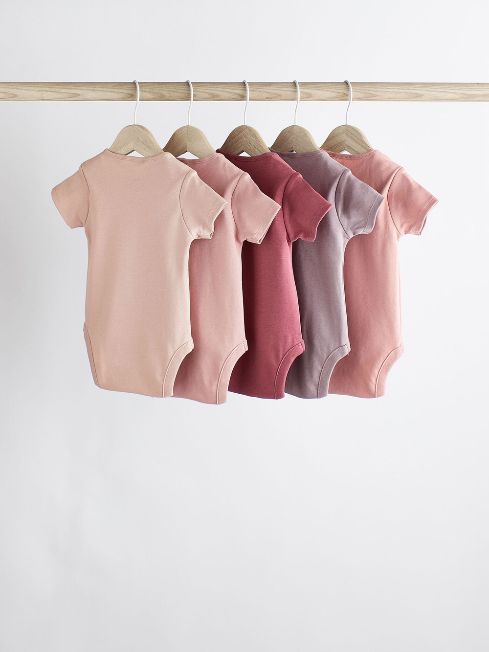 Боди с коротким рукавом для малышей Next C69-647, 5 шт., Розовый