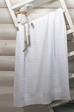 Плед детский 100х150 Luxberry Lux 1401 белый Португалия