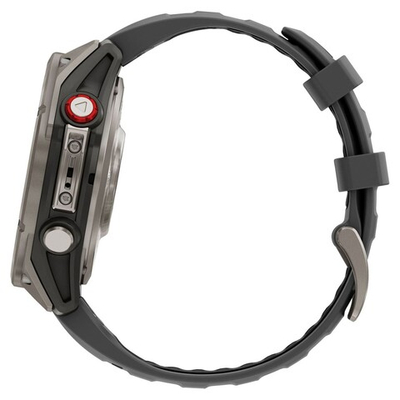 Garmin Fenix 8 PRO, 47 мм, AMOLED, Sapphire, Titanium with Graphite/Black Silicone Band