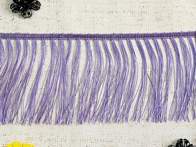 Тесьма текстиль бахрома, ш. 10 см, сирень