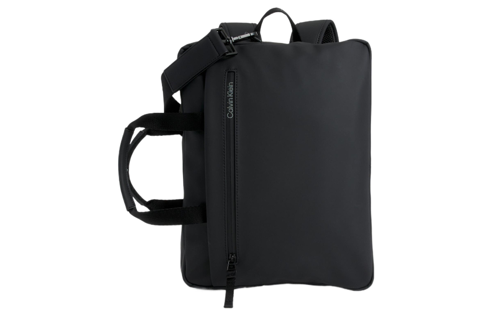CALVIN KLEIN Polyurethane Portable One Shoulder Crossbody Laptop Bag Men"s Black