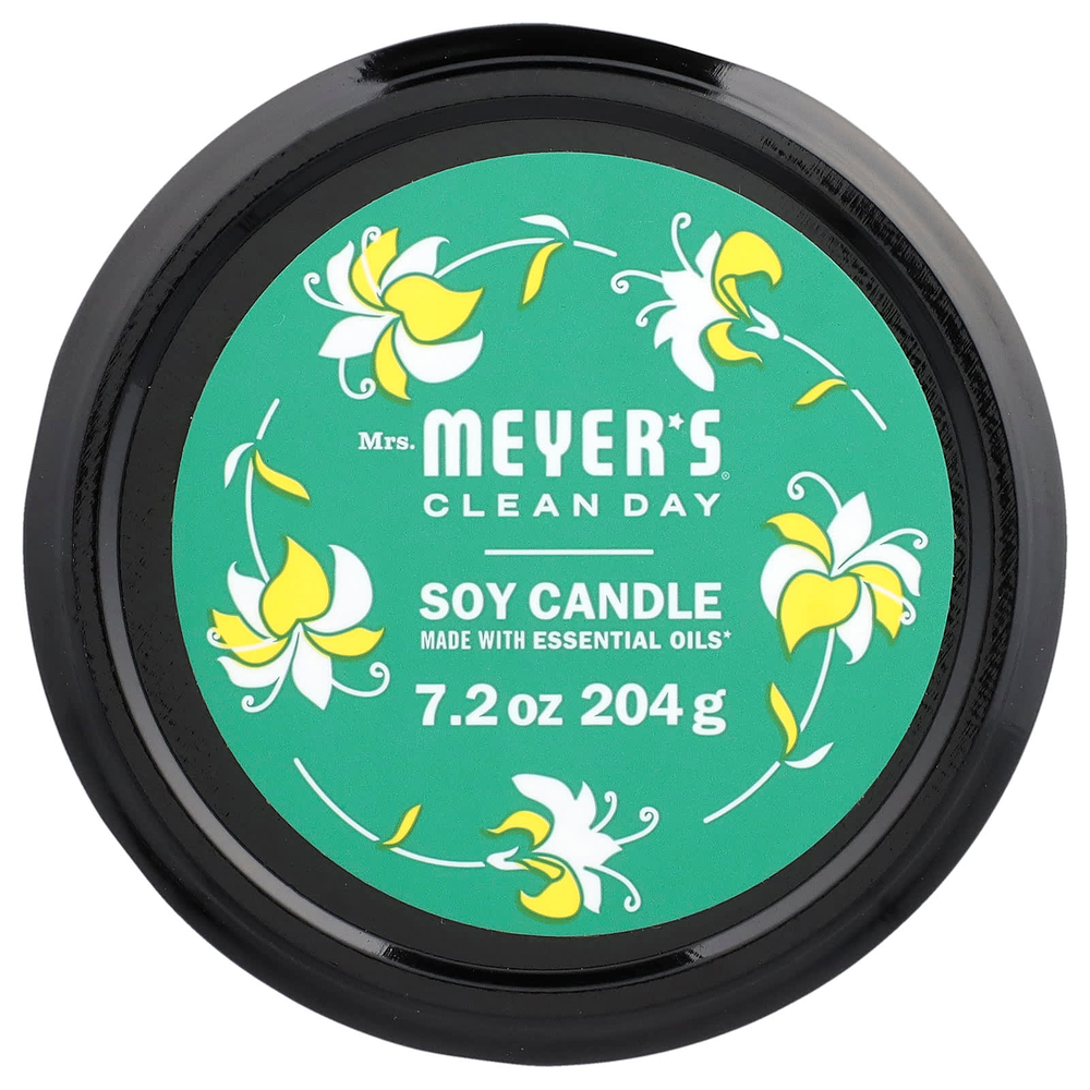 Mrs. Meyers Clean Day, Ароматизированная соевая свеча, жимолость, 204 г (7,2 унции)