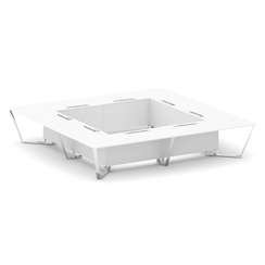 Steel Meet Стол переговорный квадратный MFK-PR.B.SP-20K2 Белый/МДФ Ультраматт Белый Бриллиант/Нержав