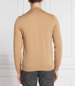 хлопковое поло BOSS BLACK - бежевый(50476357)