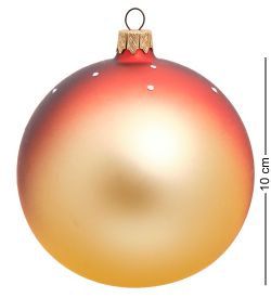 НФШ-1067 Ел. украшение Шар «Снегирь» , 100 мм