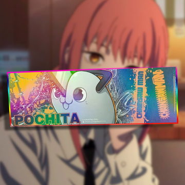 Закладка голографическая "Человек-бензопила"