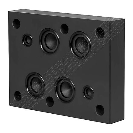 EB108 - Плита-заглушка Ду25, ISO 4401-08 / CETOP08, все каналы заглушены