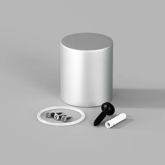 Торцевая металлическая заглушка для круглого неона 360° D25 серебро Led Strip 20316