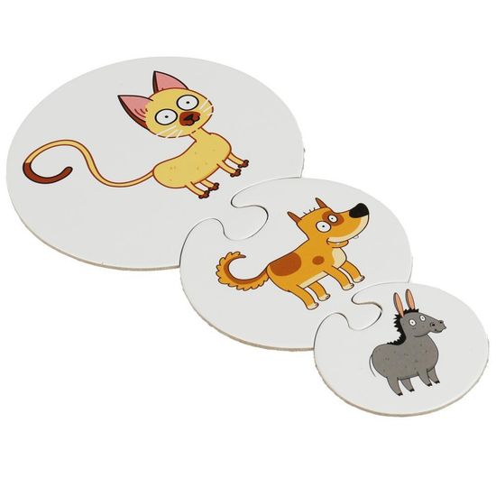 Весёлая ферма. Набор IQ-пазлов Синий Трактор. 120х120х120 мм. Умные игры