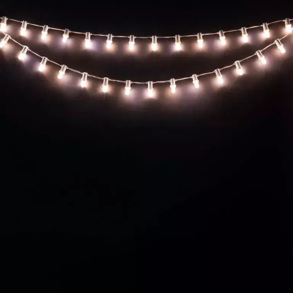 Мини Белт-лайт LTC 10 м., Патрон E14, провод белый ПВХ, шаг 10 см., 100 патронов, IP65, LTC (MBL10m/100L-8-1)