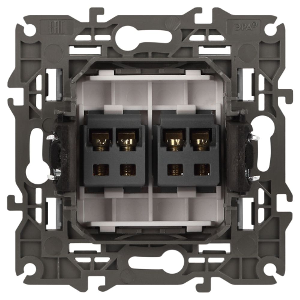 14-3112-01 ЭРА Розетка аудио двойная, IP20, Эра Elegance, белый | Elegance Белый