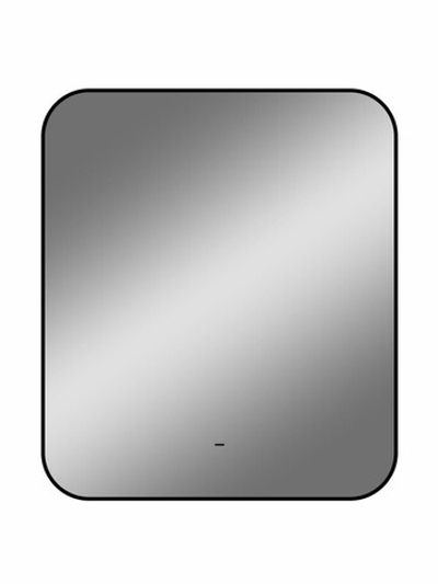 Зеркало "Torry Led" 600х700 с фоновой подсветкой, бесконтактным сенсором, черной окантовкой