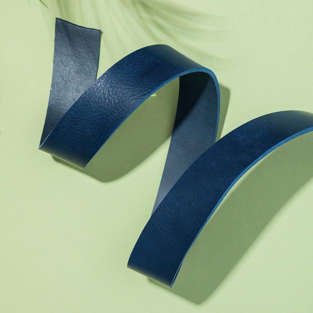 Ременная заготовка Миссури МС17 цв. Синий, толщ. 3,3-3,5 мм