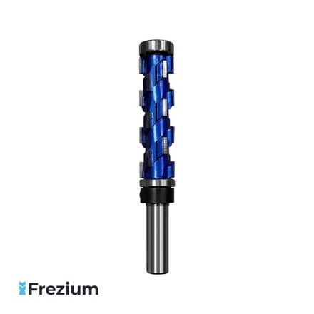 Фреза-кукуруза обгонная по дереву с верхним и нижним подшипником 19x12x65 мм