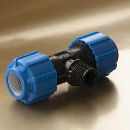 Тройник компрессионный ПНД Pro Aqua UNIO d25x1/2" наружная резьба