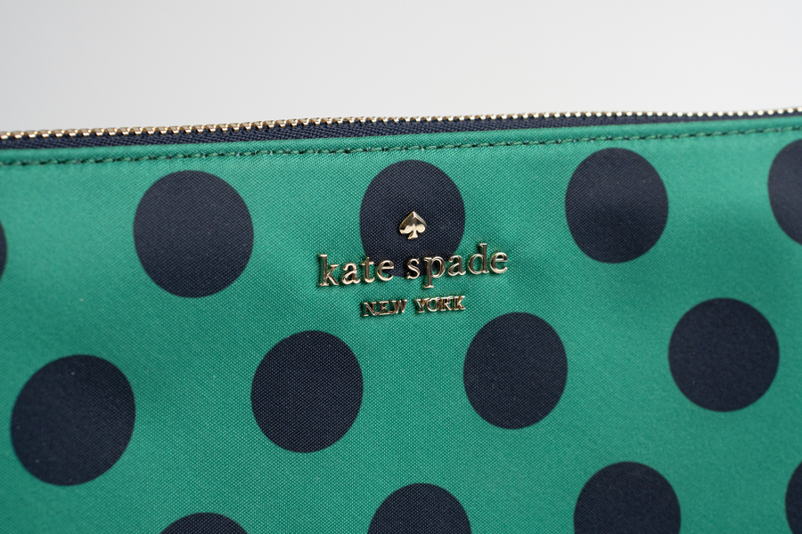 Ярко-зеленый клатч в горох Kate Spade