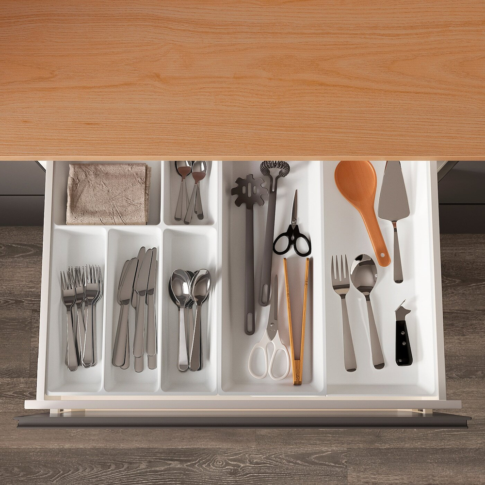 IKEA UPPDATERA  (ИКЕА УППДАТЕРА)  -  Лоток для столовых приборов/контейнер, белый, 32x50 см