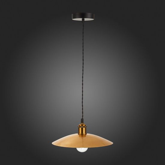 SL1017.203.01 Светильник подвесной ST-Luce Черный/Золотистый E27 1*60W ROMO