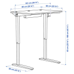 Письменный стол с регулировкой высотой - IKEA RELATERA/РЕЛАТЕРА ИКЕА, белый