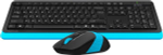 Клавиатура и мышь Wireless A4Tech FG1010 BLUE