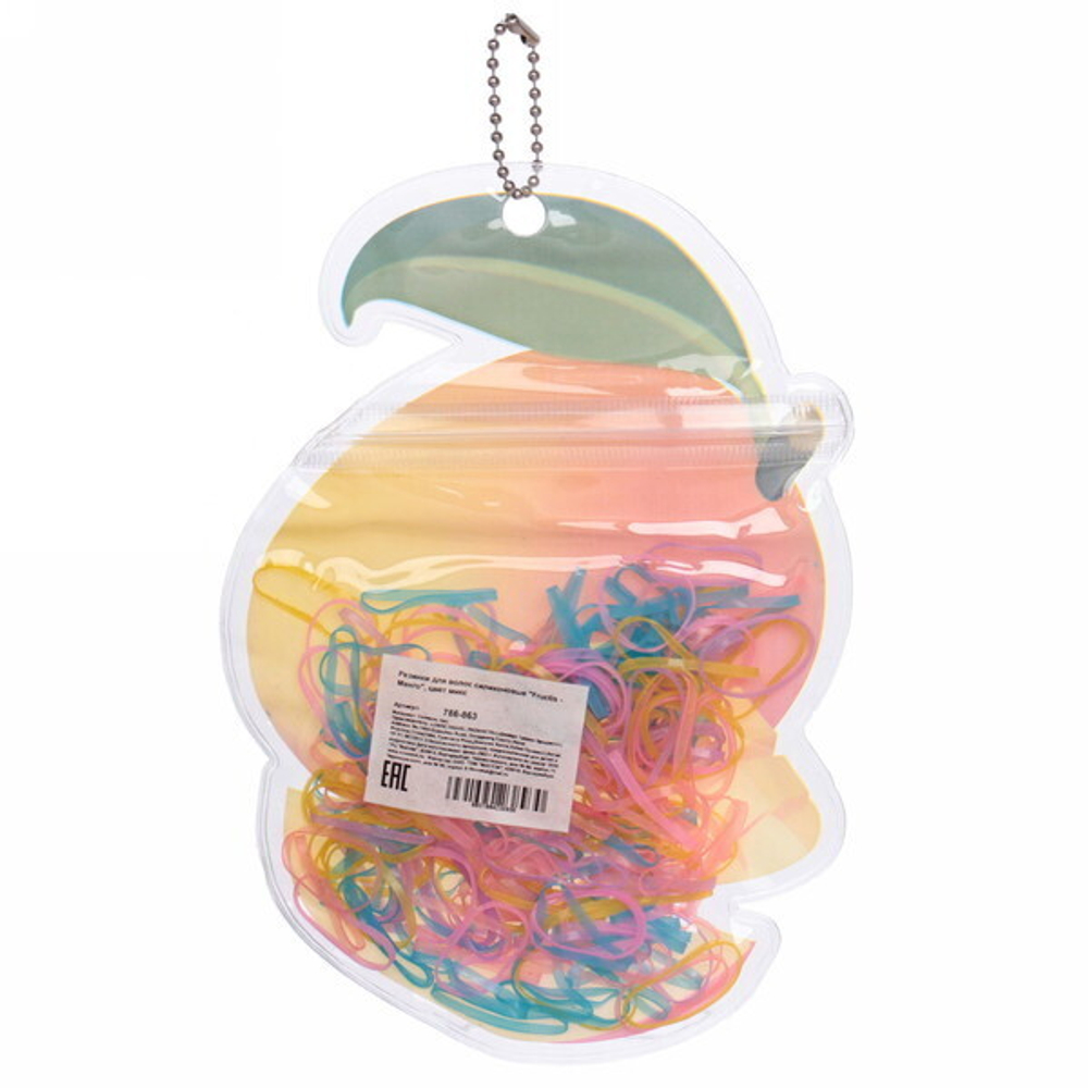 Резинки для волос силиконовые «Fructis - Манго», цвет микс