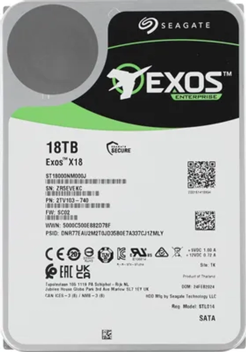 Жесткий диск Seagate Exos X18 18TB [ST18000NM000J]