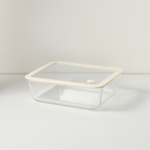 Контейнер для запекания и хранения стеклянный с вакуумным эффектом, 2,6 л, молочный