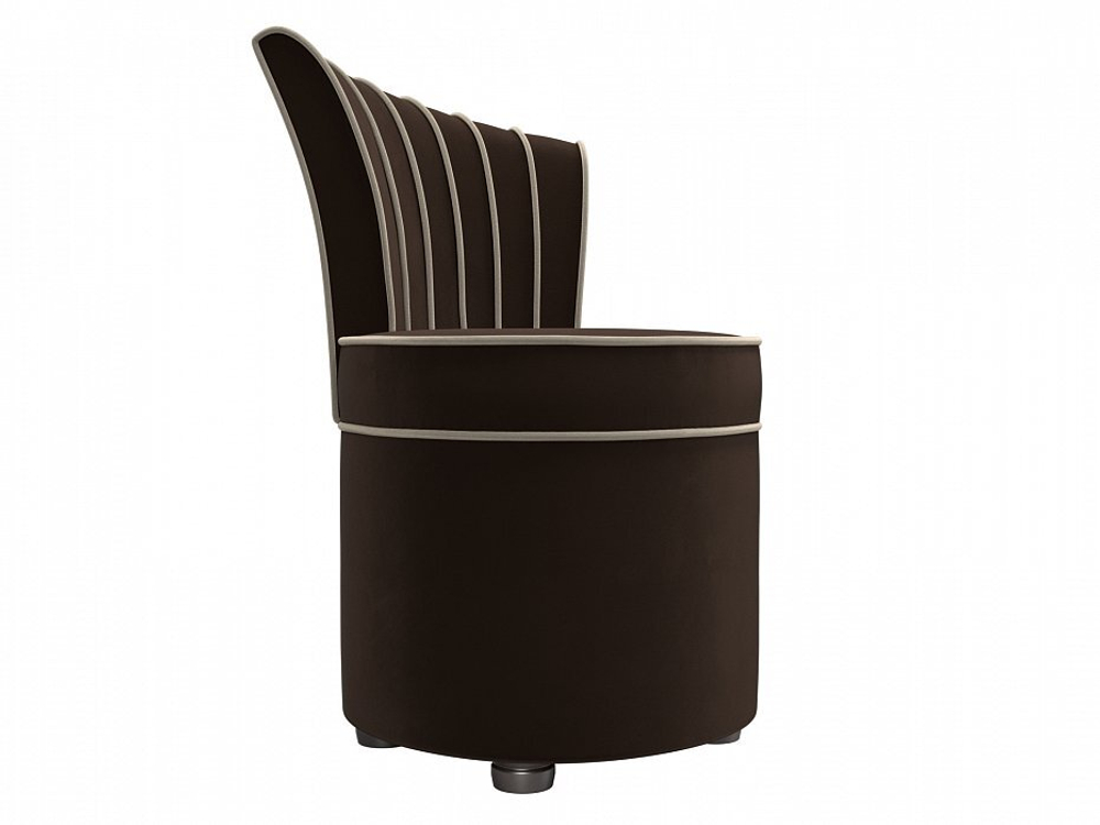 Пуф Ирис, Коричневый, Микровельвет, 29289