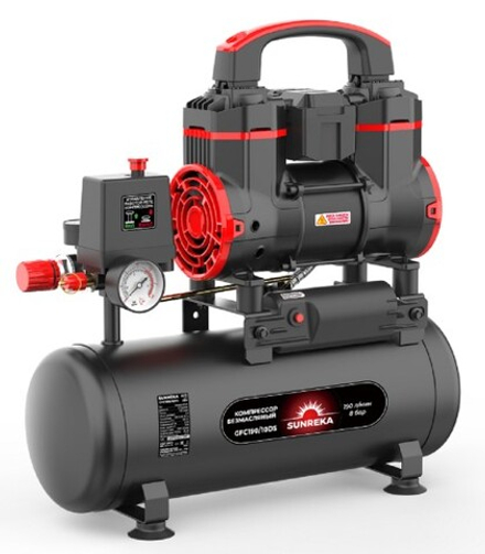Компрессор поршневой безмасляный SUNREKA GFC190/10DS малошумный 216111