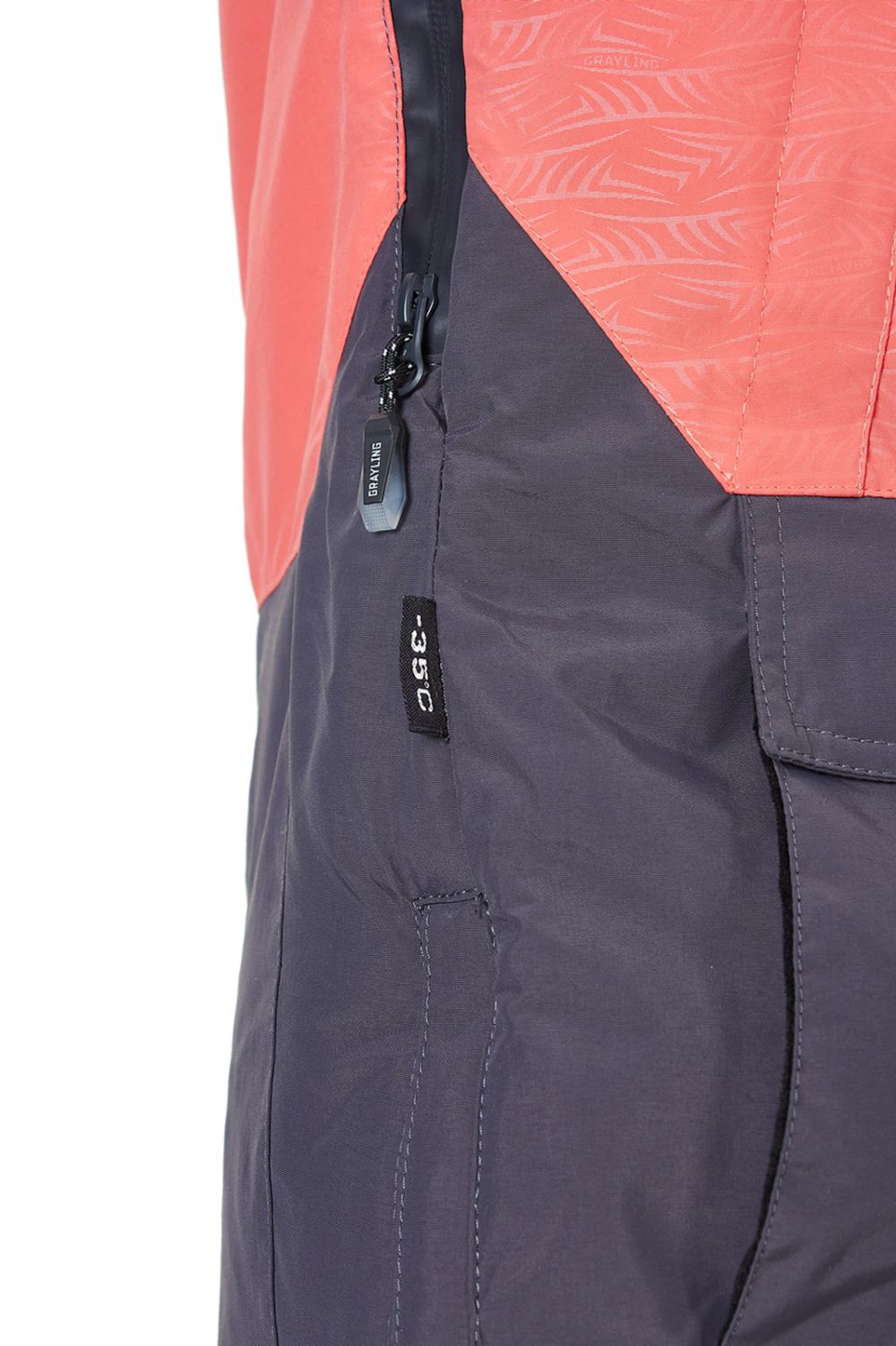 Костюм женский Ангара -35 (графит, лосось) GRAYLING