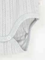 Комплект боди "Молоко/Жемчуг" из ажурного хлопка 0+