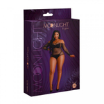 Боди со стразами от Moonlight модель № 09 черное (plus size)