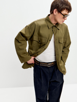 Рубашка унисекс джинсовая хаки