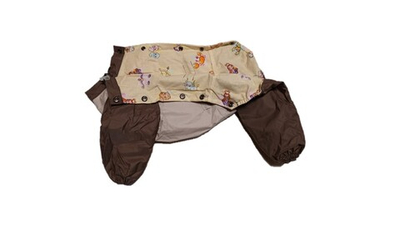 Комбинезон,  утепленный байкой 24 девочка (обхват груди 45 - 52) бежевый - коричневый