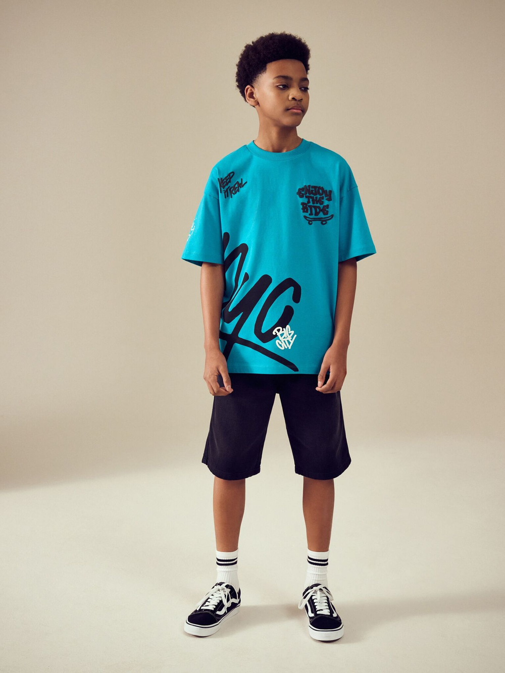 Шорты джинсовые для мальчика Next AC5-634, Черный