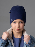 Шапка трикотажная однослойная (Синий) ЛАЙТ