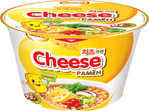 Doshirak Лапша быстрого приготовления Cheese Рамён с сыром, 95 г