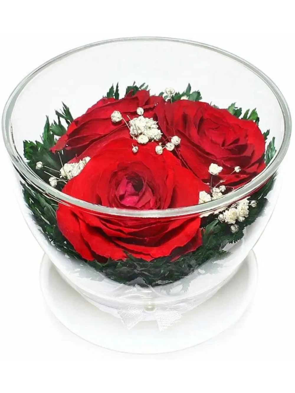 натуральные цветы в стекле, вакуум