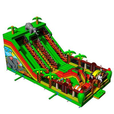 Коммерческий надувной батут «Мир Сафари», 14*7*7,5 м