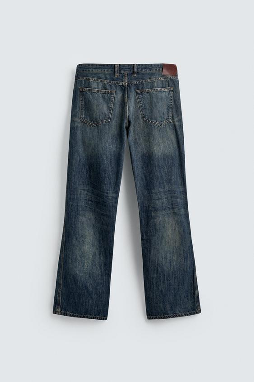 ZARA ДЖИНСЫ FLARE FIT С ЗАНИЖЕННОЙ ТАЛИЕЙ, ЗЕЛЕНОВАТО-СИНИЙ