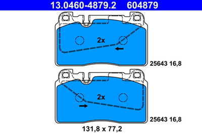 ATE - 13046048792-ATE - Brake Pad Set, disc brake